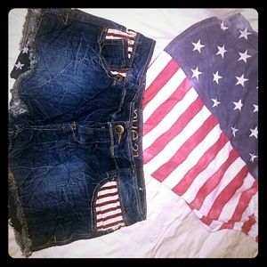 Rue 21 patriotic denim shorts
